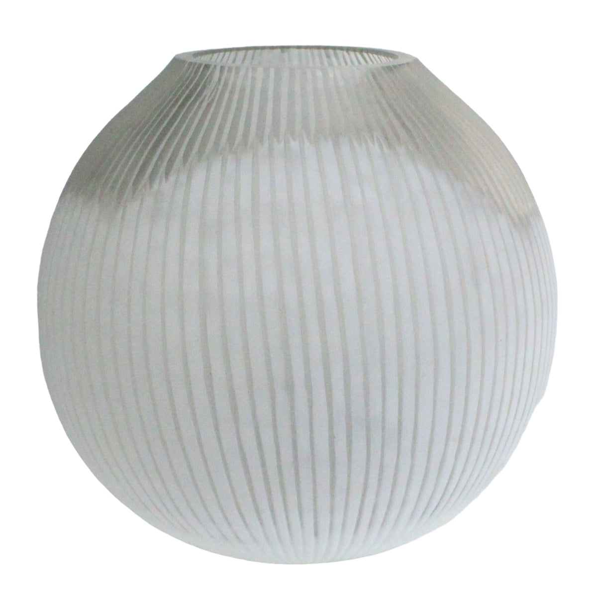 13" Dulcet Small Glass Vase - White