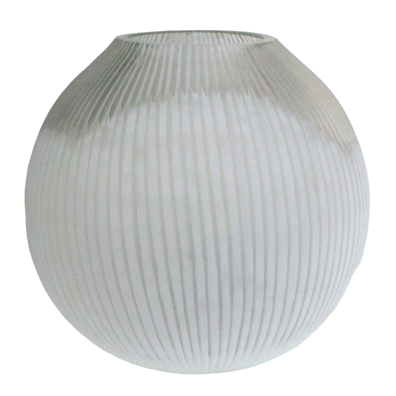 13" Dulcet Small Glass Vase - White