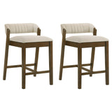 Landyn - 26" Sepia Brown Counter Height Rubberwood Barstool