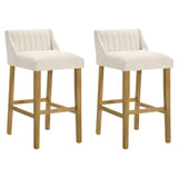 Fauna - Modern Transitional Wood Bar Height Kitchen Bar Stool