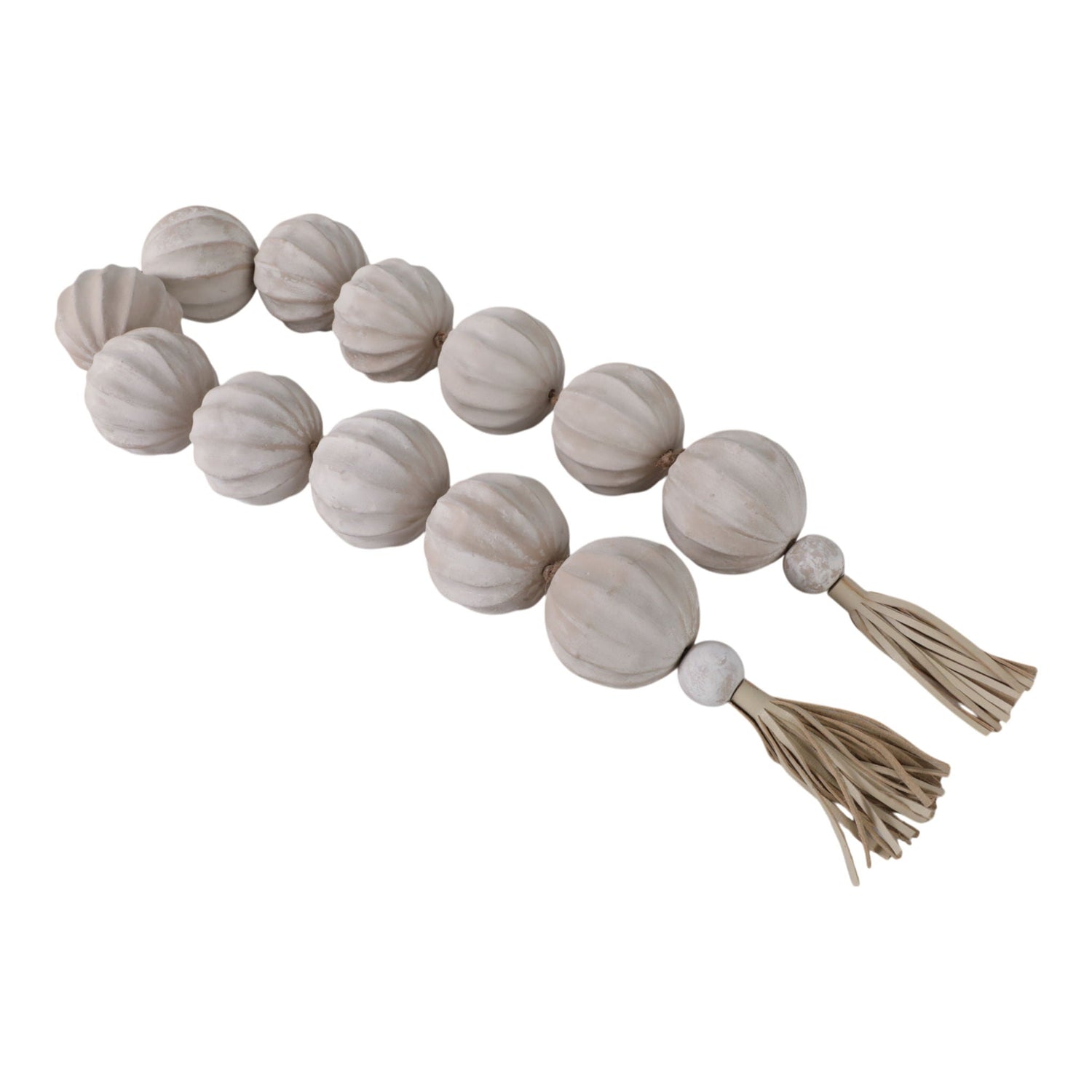 Newbridge Eco-Mix Garlnd With Leather Tassels - Gray