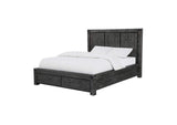3FT3D5 Meadow Solid Wood Footboard Storage Bed In Graphite
