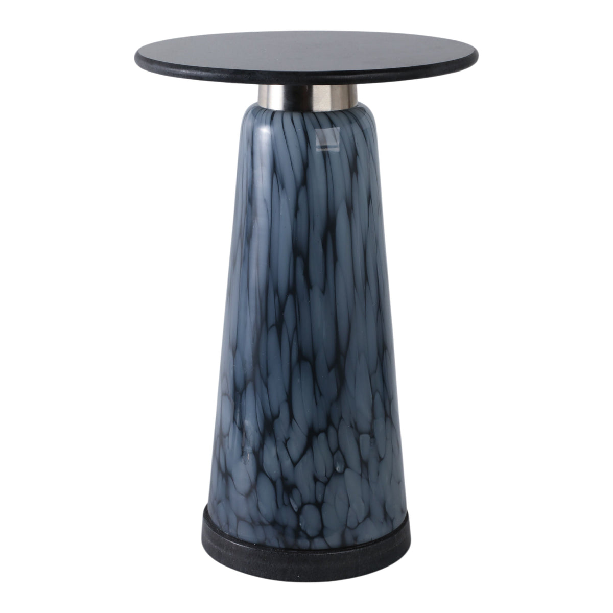 22" Posados Tall Art Table With Marble Top - Blue