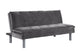 Cilliers - Futon - Gray Velvet &amp; Chrome Finish