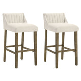 Fauna - Modern Transitional Wood Bar Height Kitchen Bar Stool