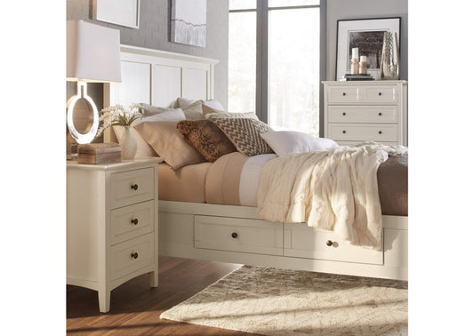 4NA481 Paragon Three Drawer Nightstand In White