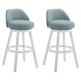 Erika - Modern Transitional Swivel Wood Bar Height Kitchen Bar Stool