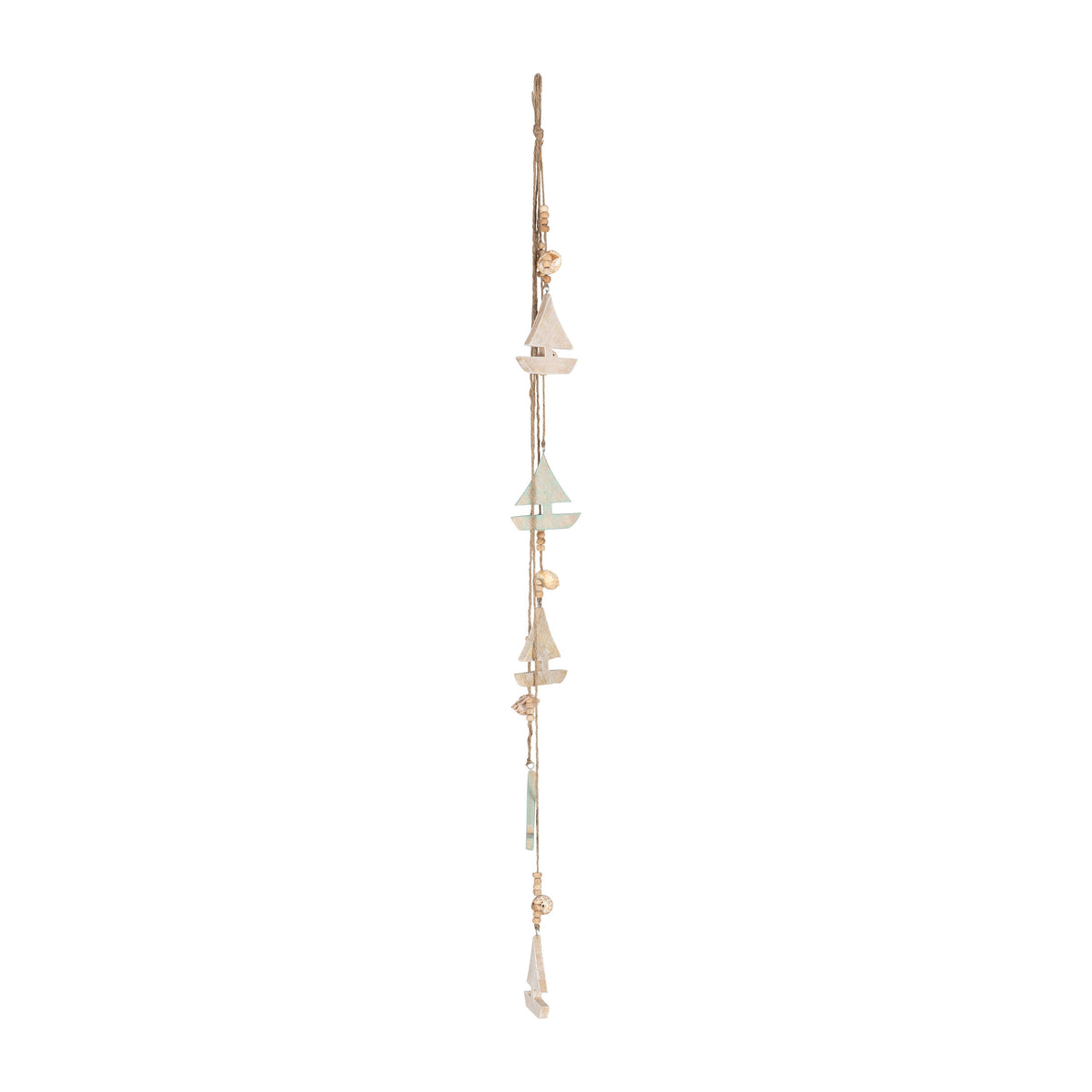 Wood 40" Hanging Sailboat - Blue / White