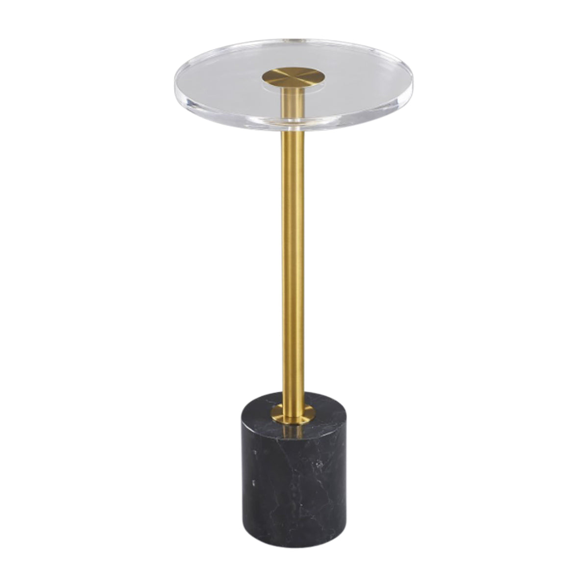 21" Elisia Acrylic And Marble Accent Table - Gold