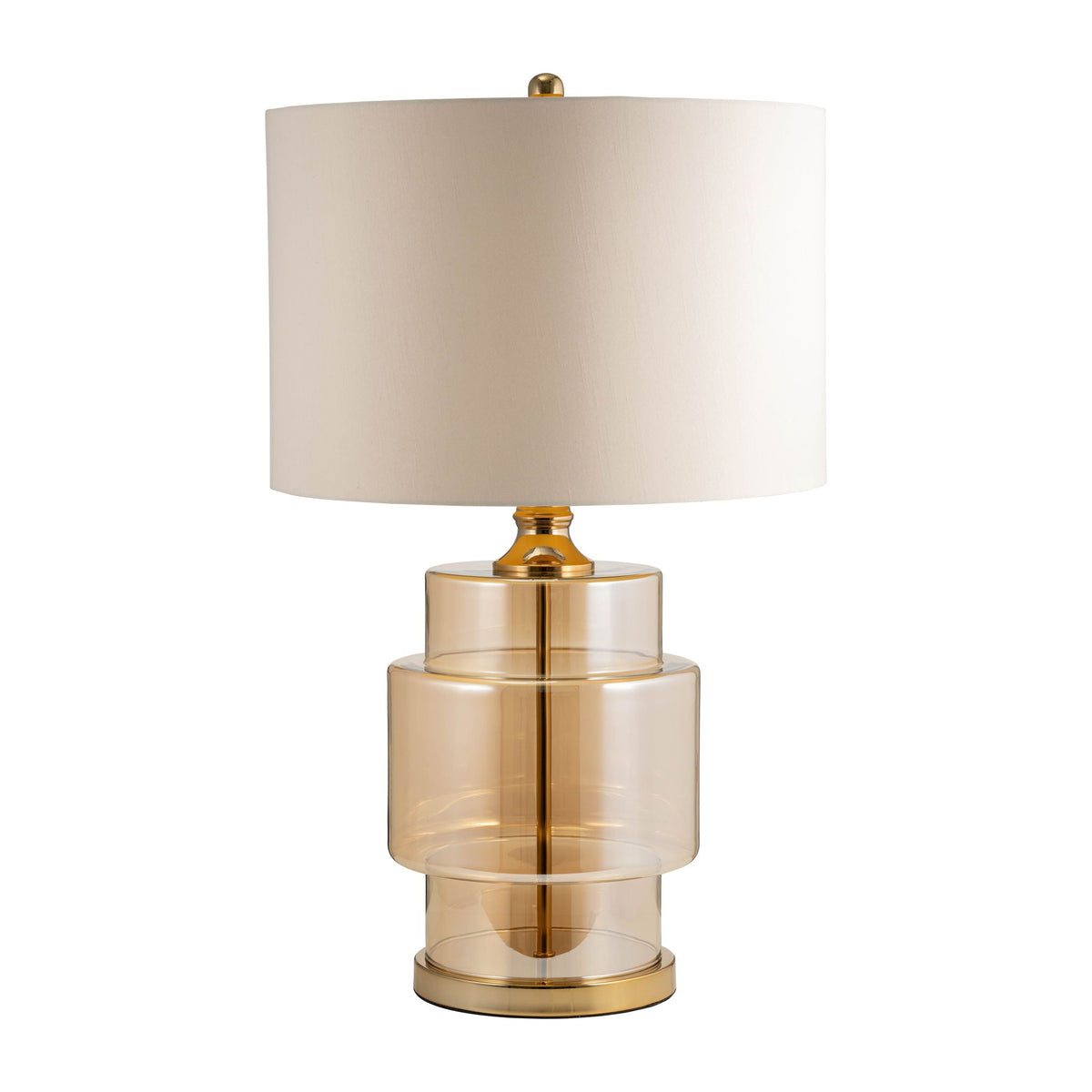 Glass Lustered Table Lamp 30" - Gold