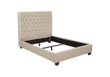 Chloe Upholstered Full Panel Bed Oatmeal