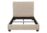 300007F Chloe Upholstered Full Panel Bed Oatmeal