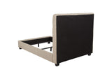 300007F Chloe Upholstered Full Panel Bed Oatmeal