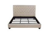 300007KE Chloe Upholstered Eastern King Panel Bed Oatmeal