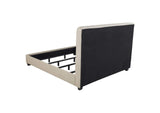 300007KE Chloe Upholstered Eastern King Panel Bed Oatmeal