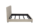 300007KE Chloe Upholstered Eastern King Panel Bed Oatmeal