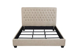 300007KW Chloe Upholstered California King Panel Bed Oatmeal