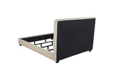 300007KW Chloe Upholstered California King Panel Bed Oatmeal