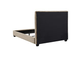300007Q Chloe Upholstered Queen Panel Bed Oatmeal