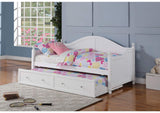 300053 Julie Ann Wood Twin Daybed with Trundle White