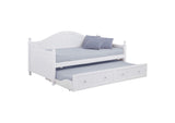 300053 Julie Ann Wood Twin Daybed with Trundle White