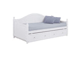 300053 Julie Ann Wood Twin Daybed with Trundle White