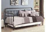 300398 Livingston Metal Twin Daybed with Trundle Dark Bronze