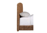 300501KE Laughton Banana Leaf Eastern King Panel Bed Amber