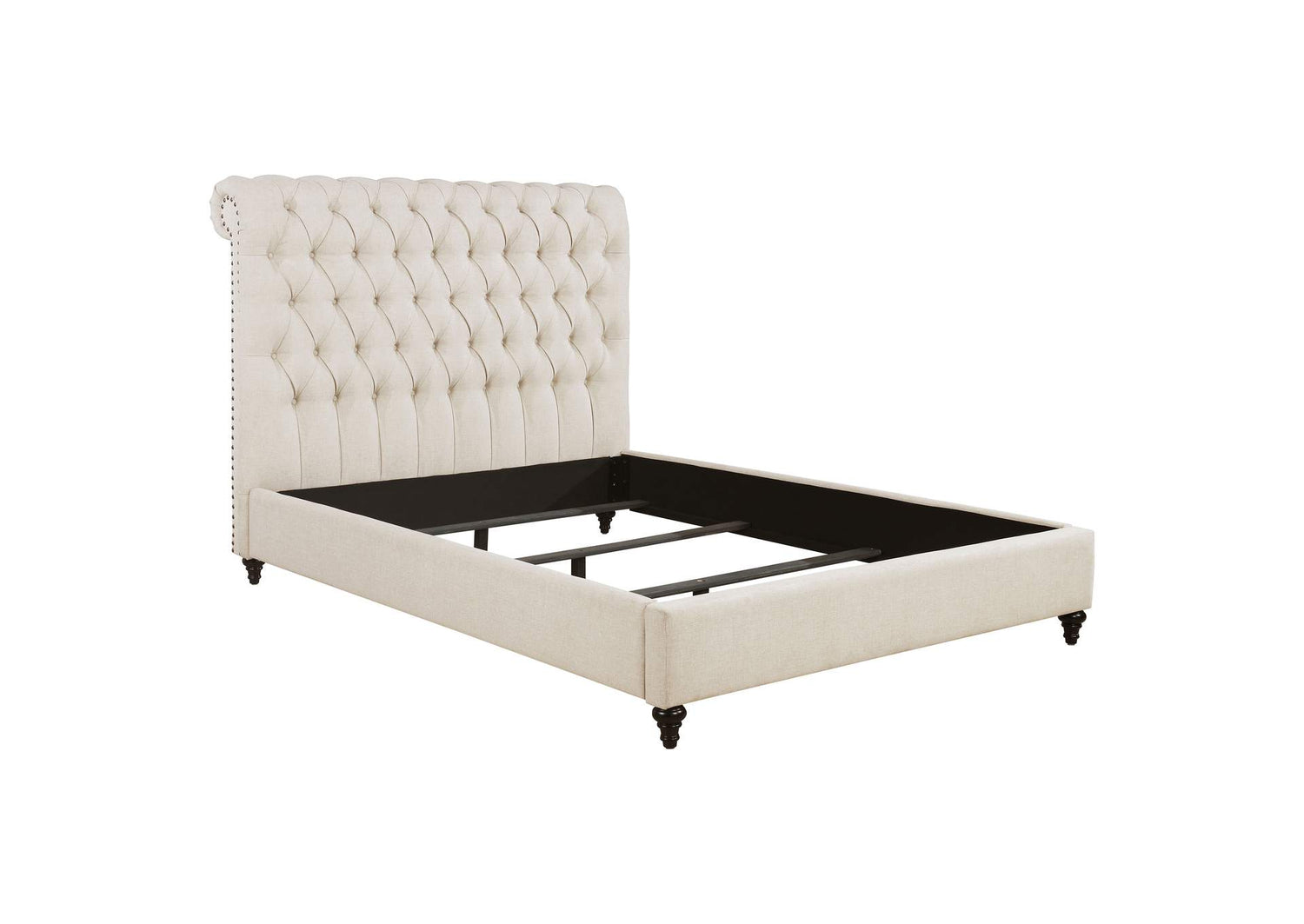 Devon 57-inch Upholstered Full Panel Bed Beige
