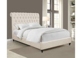 300525KE Devon 57-inch Upholstered Eastern King Panel Bed Beige