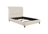 Devon 57-inch Upholstered California King Panel Bed Beige