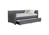 300554 Brodie Upholstered Twin Daybed with Trundle Grey