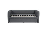 300554 Brodie Upholstered Twin Daybed with Trundle Grey