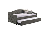300638 Sadie Upholstered Twin Daybed with Trundle Grey