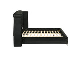 300643KE Barzini Upholstered Eastern King Wingback Bed Black