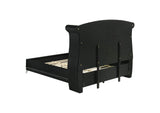 300643Q Barzini Upholstered Queen Wingback Bed Black