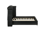 300643Q Barzini Upholstered Queen Wingback Bed Black