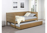 300685 Calinda Wood Twin Daybed With Trundle Natural