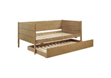 300685 Calinda Wood Twin Daybed With Trundle Natural