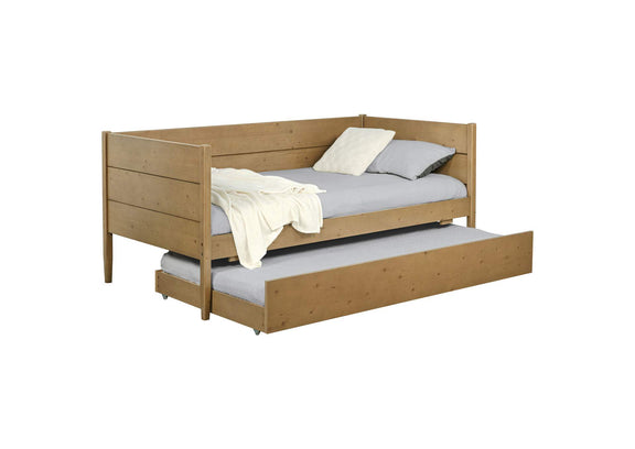 300685 Calinda Wood Twin Daybed With Trundle Natural