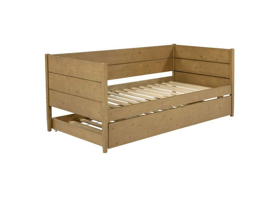 300685 Calinda Wood Twin Daybed With Trundle Natural