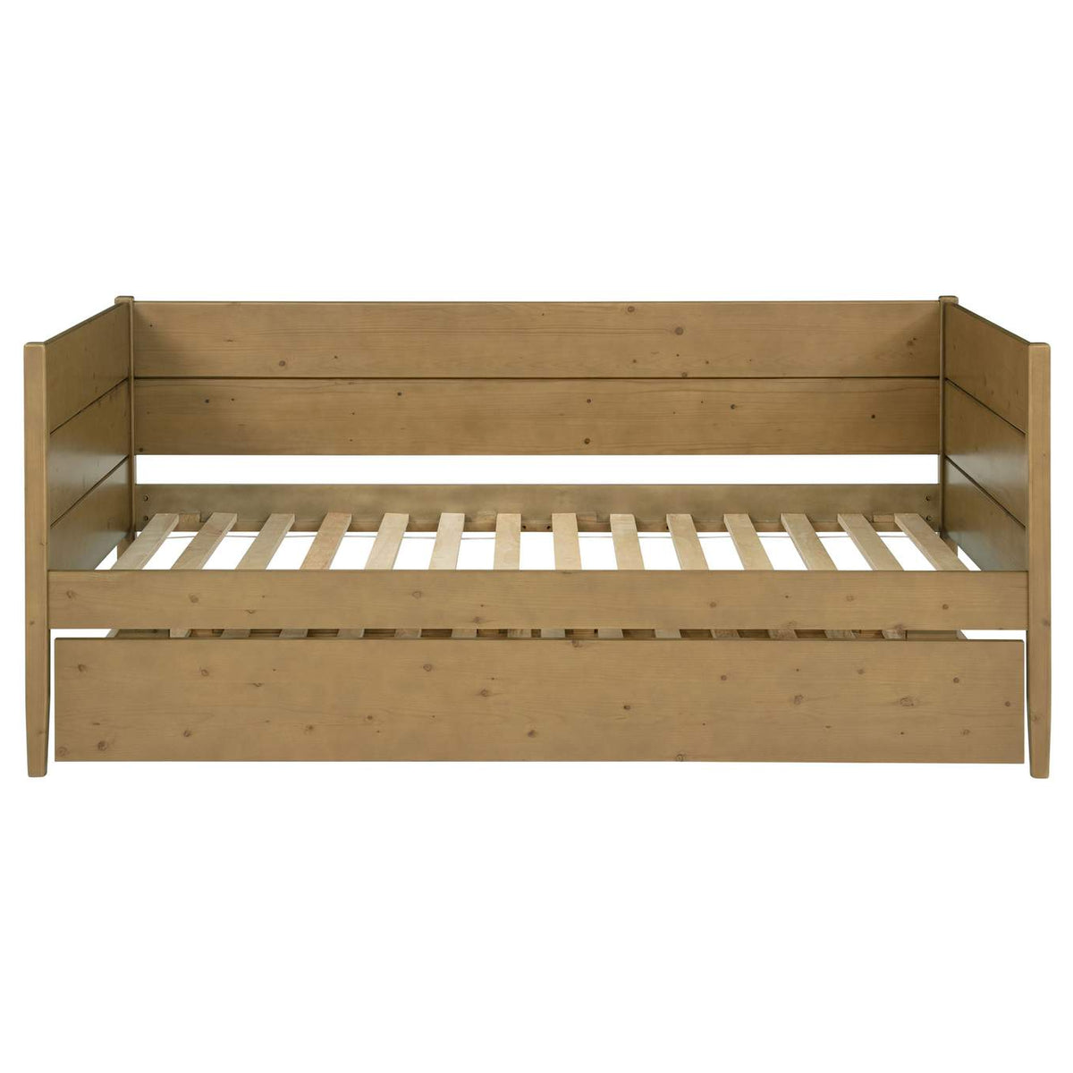 300685 Calinda Wood Twin Daybed With Trundle Natural