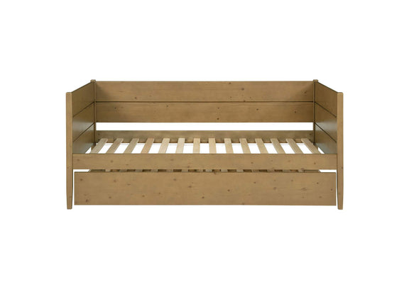 300685 Calinda Wood Twin Daybed With Trundle Natural