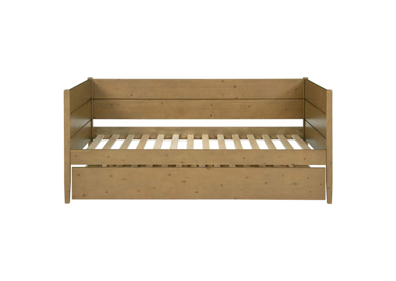 300685 Calinda Wood Twin Daybed With Trundle Natural