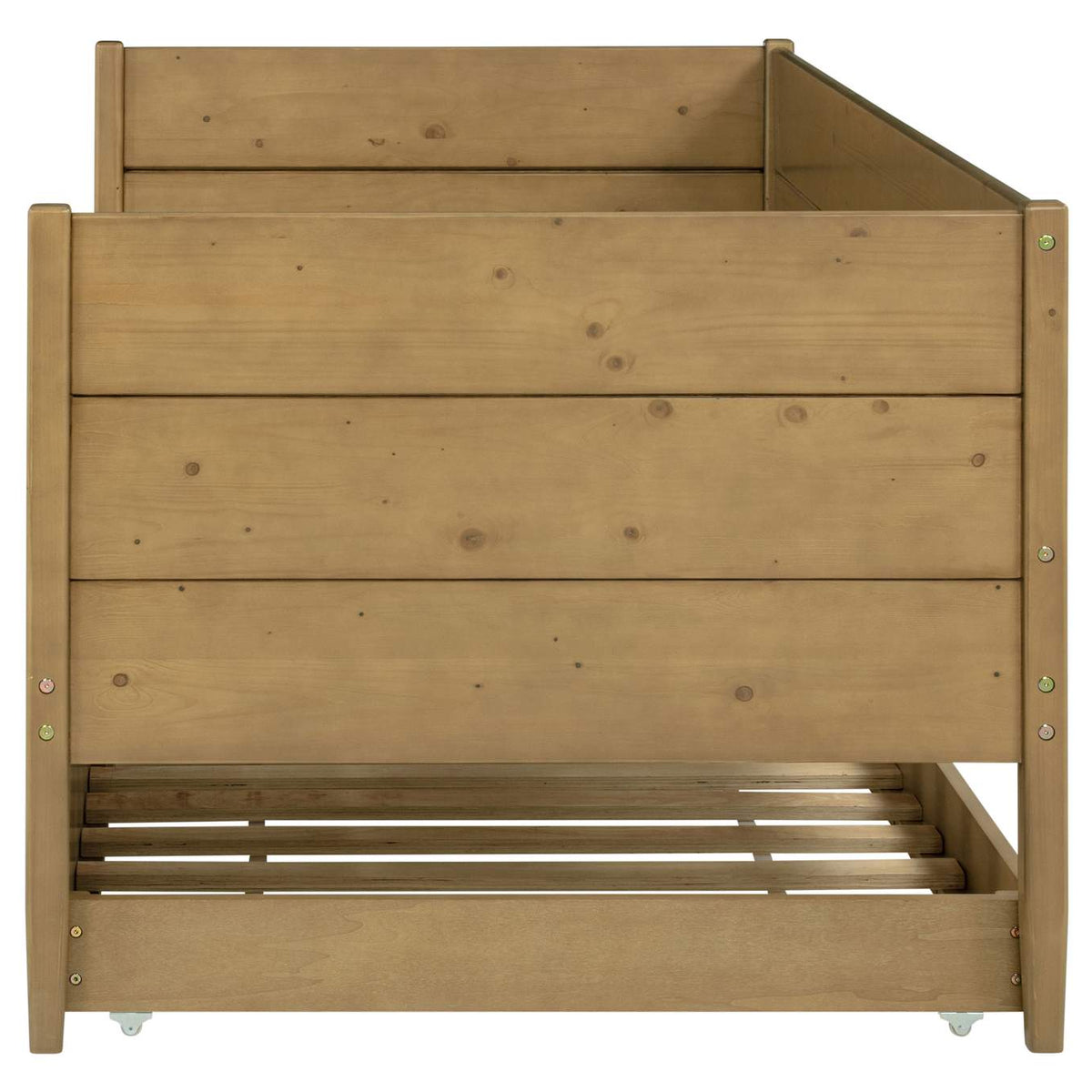 300685 Calinda Wood Twin Daybed With Trundle Natural