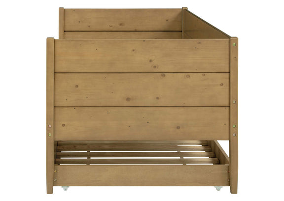 300685 Calinda Wood Twin Daybed With Trundle Natural