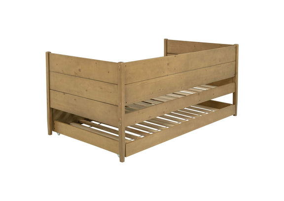 300685 Calinda Wood Twin Daybed With Trundle Natural