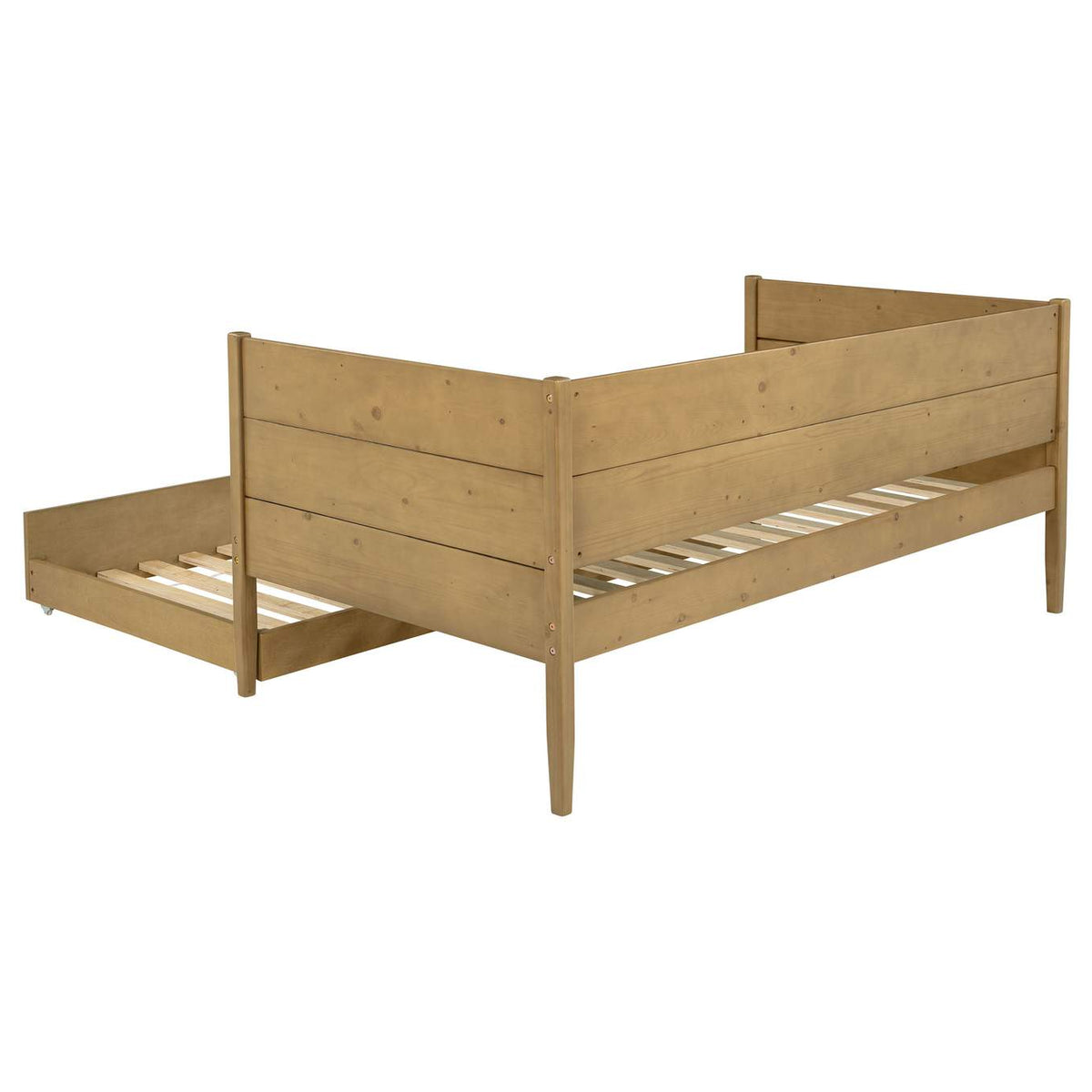 300685 Calinda Wood Twin Daybed With Trundle Natural