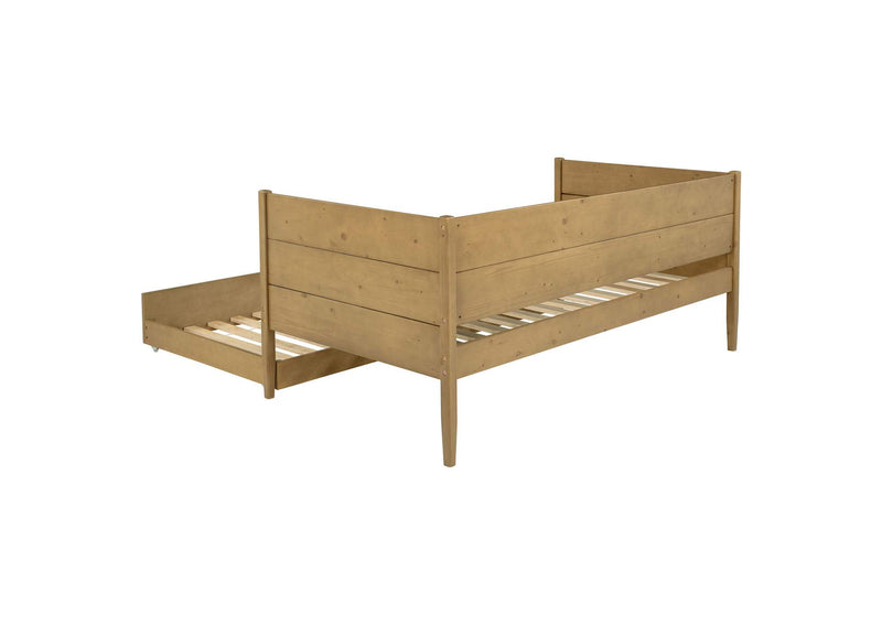 300685 Calinda Wood Twin Daybed With Trundle Natural