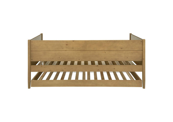 300685 Calinda Wood Twin Daybed With Trundle Natural